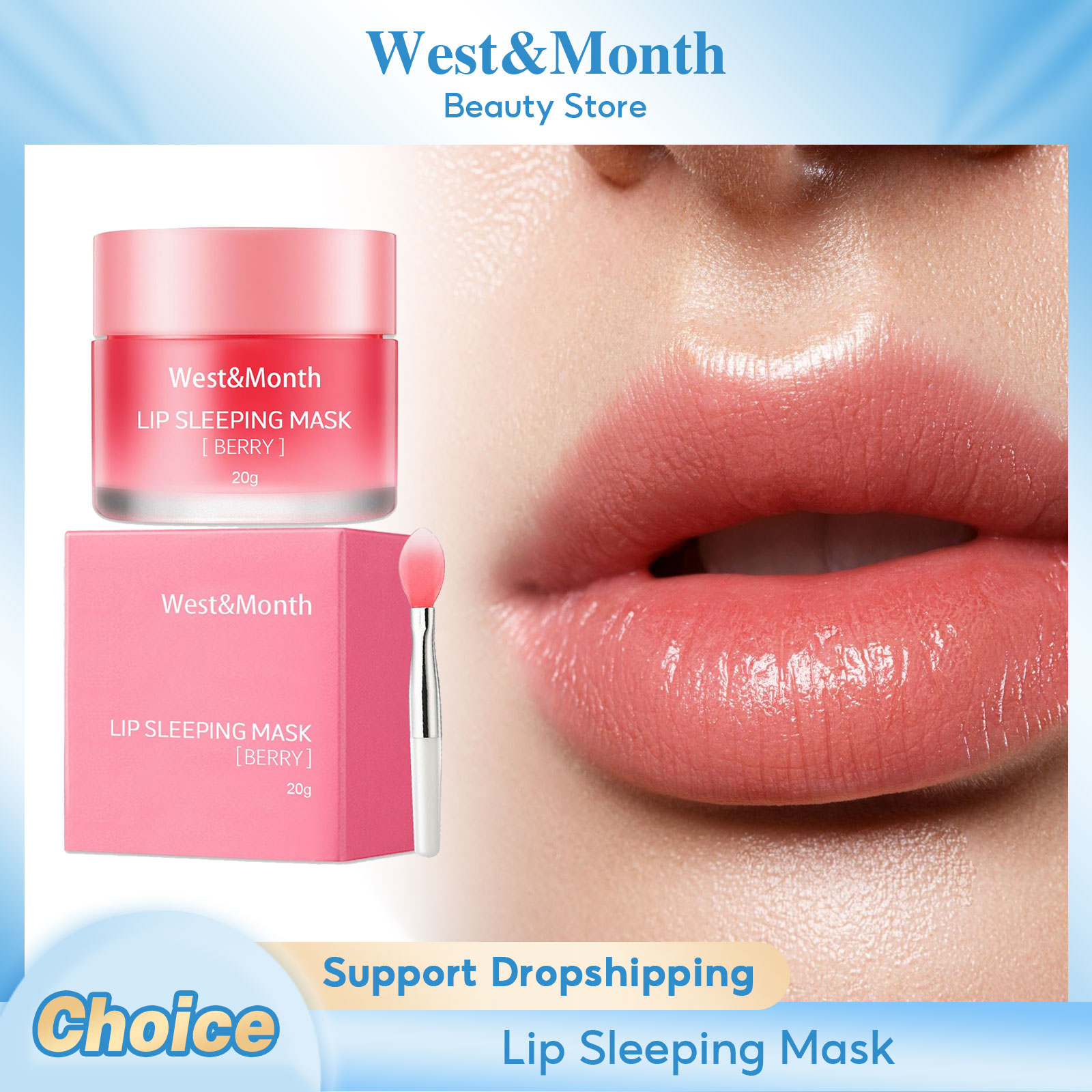 Night Cream - Máscara labial para dormir, anti-rachada, esfoliante,