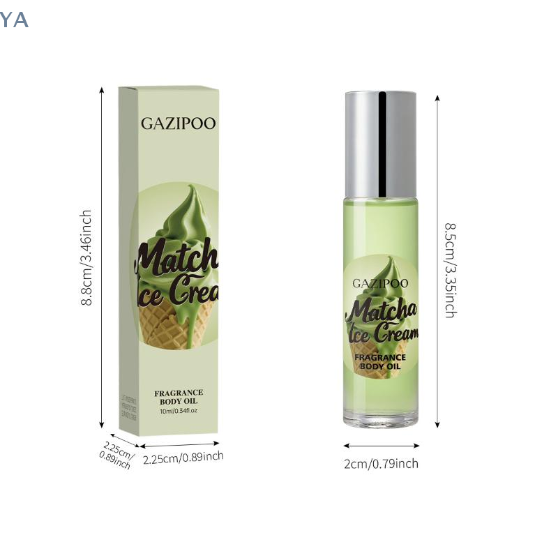 Body Lotion - Óleo Perfumado Roll-On Matcha Ice Cream,