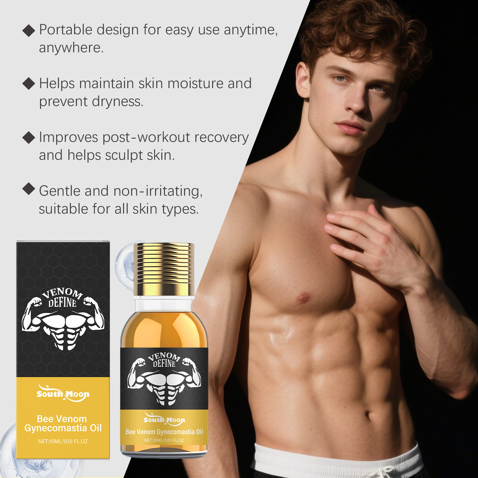 Óleo de ginecomastia veneno de - Body Lotion avaliação e preço