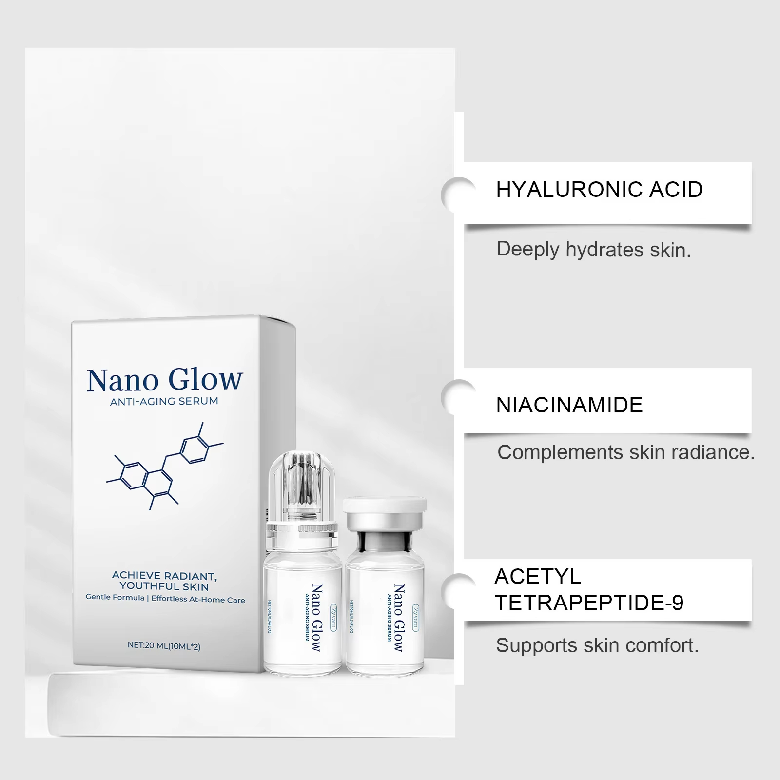 Kit de Sérum Facial com Ácido  - Face Moisturizer avaliação e preço